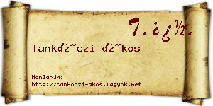 Tankóczi Ákos névjegykártya
